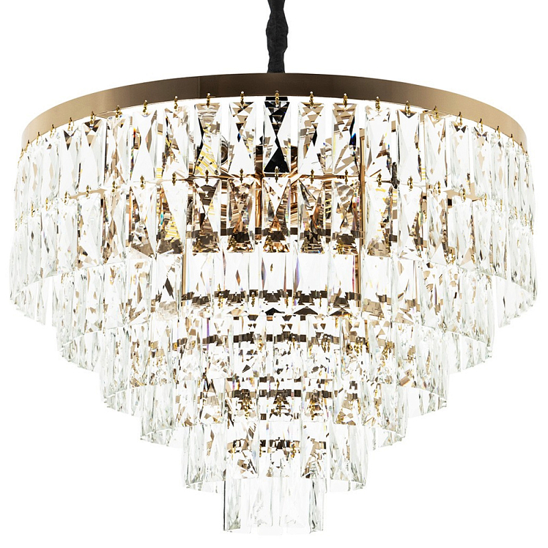 Люстра с прямоугольными хрустальными подвесками Lunet Crystal Rectangulars Chandelier 12 Золотой Прозрачное Стекло Люстра с прямоугольными хрустальными подвесками Lunet Crystal Rectangulars Chandelier 12 Золотой Прозрачное Стекло в Барнауле | Loft Concept