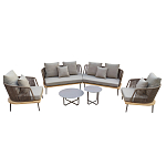 Диван садовый угловой Counter серый варинант исполнения - 3 | Loft Concept в Барнауле