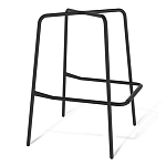 Барный стул со спинкой и подлокотниками на 4-х металлических ножках Douglas Rhombus Черный Велюр варинант исполнения - 5 | Loft Concept в Барнауле