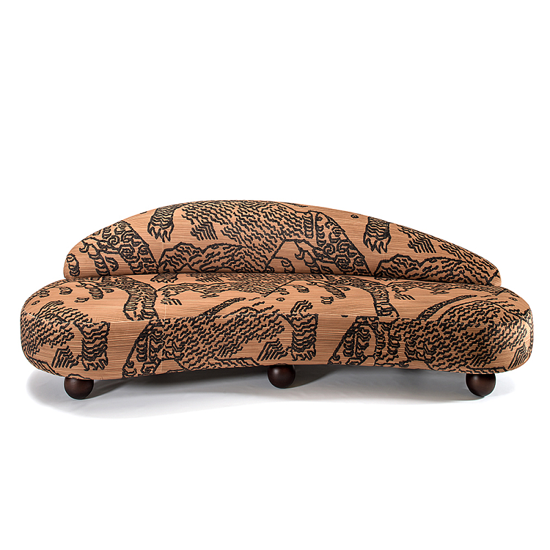 Дизайнерский Диван Wakonda Оранжевый Коричневый в Барнауле | Loft Concept 