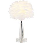 Настольная лампа с перьями Plumage White Table Lamp варинант исполнения - 1 | Loft Concept в Барнауле