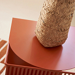 Оранжевый приставной стол из металла Lattice варинант исполнения - 6 | Loft Concept в Барнауле