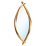 Зеркало овальное в деревянной золотистой раме Oval Gold Lines варинант исполнения - 1 | Loft Concept в Барнауле