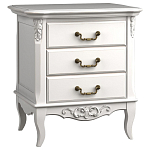 Тумба прикроватная белого цвета из массива бука в стиле прованс White Provence варинант исполнения - 3 | Loft Concept в Барнауле