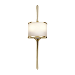 Бра вертикальное с белым полукруглым плафоном и длинным стержнем S Kichler варинант исполнения - 7 | Loft Concept в Барнауле