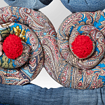 Кукла из одежды и павлопосадских платков Rusalka Blue Jeans варинант исполнения - 3 | Loft Concept в Барнауле