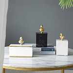 Мраморная шкатулка с бюстом из металла KELLY WEARSTLER варинант исполнения - 9 | Loft Concept в Барнауле