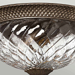 Потолочный светильник с чашеобразным плафоном из толстого волнообразного стекла и широким узорчатым основанием Hinkley варинант исполнения - 3 | Loft Concept в Барнауле