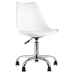 Офисный стул на металлическом основании EGGERY White пластик варинант исполнения - 1 | Loft Concept в Барнауле
