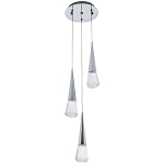 Подвесной светильник капли Acrylic Droplet Trio Chrome Hanging Lamp варинант исполнения - 2 | Loft Concept в Барнауле