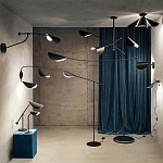 Торшер с поворотным плафоном Aracea Black Floor Lamp варинант исполнения - 8 | Loft Concept в Барнауле