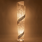 Торшер из перламутра на металлическом каркасе Indonesian Spiral 2 варинант исполнения - 4 | Loft Concept в Барнауле