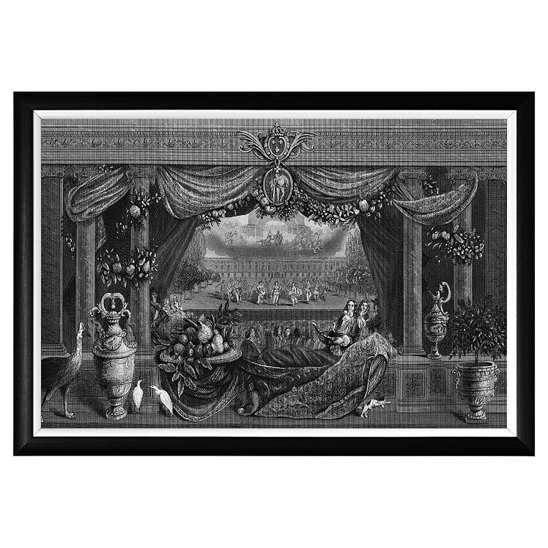 Постер Louvre Palace Poster Черный Белый в Барнауле | Loft Concept 