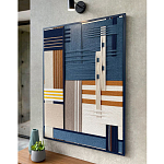 Панно из шнура Синяя геометрическая абстракция wall panel line Blue варинант исполнения - 2 | Loft Concept в Барнауле