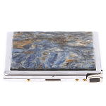 Портсигар на 10 сигарет с газовой зажигалкой из натурального камня Кианит Stone Cigarettes Cases варинант исполнения - 1 | Loft Concept в Барнауле