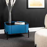 Тумба прикроватная чёрно-голубая с  ящиком Blue Cabinet варинант исполнения - 5 | Loft Concept в Барнауле