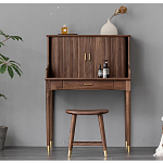 Туалетный стол деревянный с ящиком и зеркалом Moon Walnut Furniture варинант исполнения - 3 | Loft Concept в Барнауле