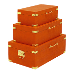 Комплект оранжевых чемоданов Golden Twigs варинант исполнения - 2 | Loft Concept в Барнауле