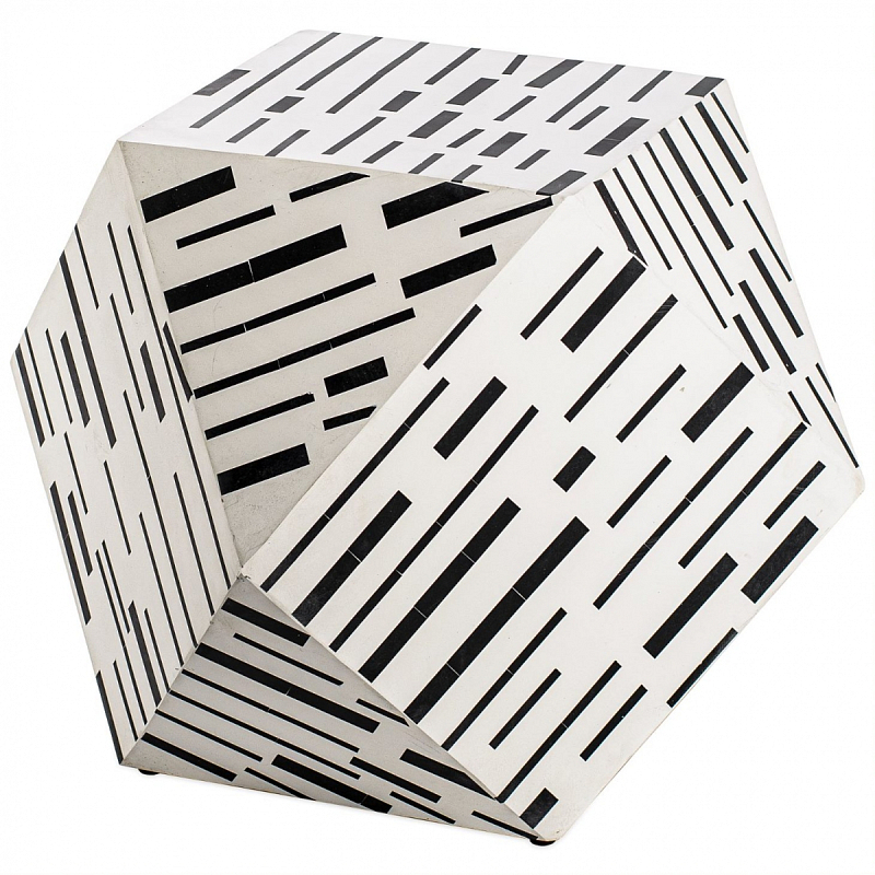 Табурет Black&white Indian Bone Inlay stool Черно-белый Табурет Black&white Indian Bone Inlay stool Черно-белый в Барнауле | Loft Concept