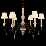 Люстра на металлическом основании с 6-ю белыми тканевыми абажурами Terrain варинант исполнения - 6 | Loft Concept в Барнауле