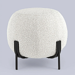 Пуф в ткани букле молочного цвета Pikelet варинант исполнения - 2 | Loft Concept в Барнауле