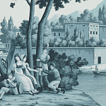 Обои ручная роспись Views of Italy Mare Verde варинант исполнения - 1 | Loft Concept в Барнауле