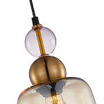 Подвесной светильник со стеклянным плафоном янтарного цвета Prestige варинант исполнения - 3 | Loft Concept в Барнауле