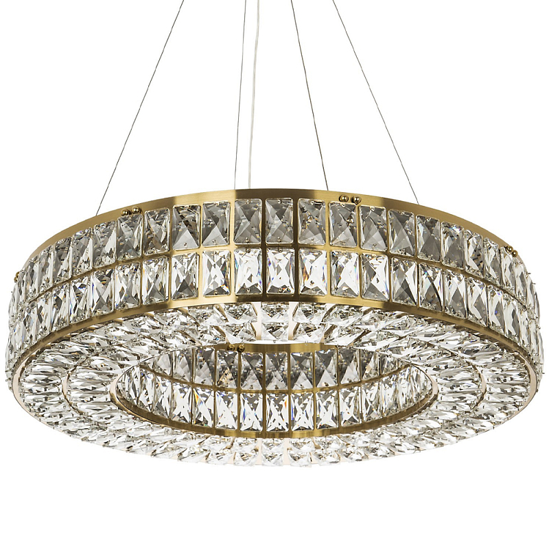 Круглая люстра с хрустальным декором Langlais Crystal Brass Chandelier Латунь Прозрачное Стекло Круглая люстра с хрустальным декором Langlais Crystal Brass Chandelier Латунь Прозрачное Стекло в Барнауле | Loft Concept