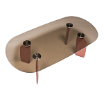 Обеденный стол со стеклянной столешницей и розовыми ножками с тканевой обивкой Wrigley варинант исполнения - 1 | Loft Concept в Барнауле