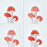 Плитка с узором Мухомор варинант исполнения - 1 | Loft Concept в Барнауле