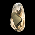 Бра овальное из стекла с золотым элементом Flow Texture  варинант исполнения - 7 | Loft Concept в Барнауле