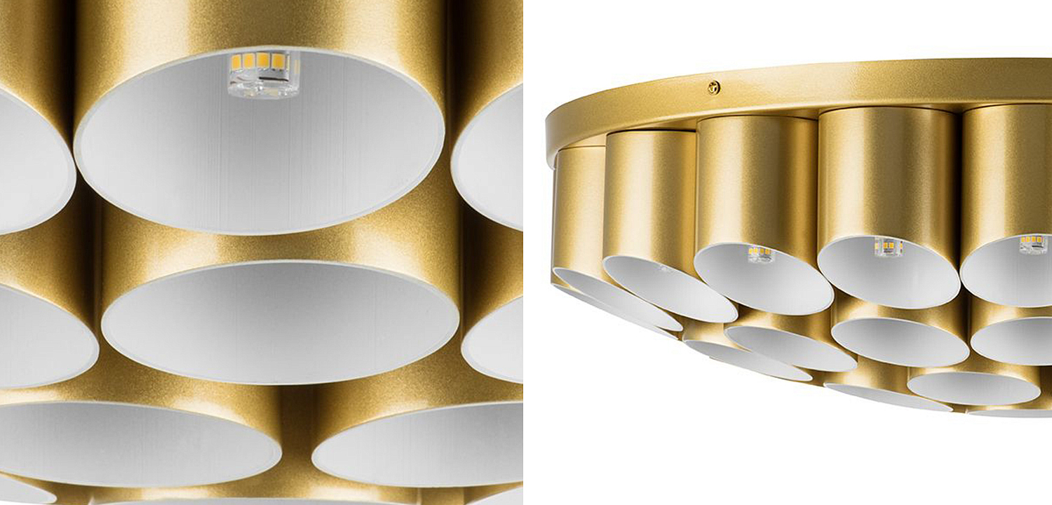 Потолочный светильник Garbi Gold Pipe Organ Ceiling Lamp 40 Потолочный светильник Garbi Gold Pipe Organ Ceiling Lamp 40 - Loft-Concept в Барнауле