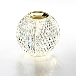 Настольная лампа с прозрачным шарообразным плафоном на цилиндрической подставке Crystal Globule варинант исполнения - 4 | Loft Concept в Барнауле