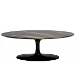 Стол журнальный овальный с столешницей из искусственного мрамора Alonso Gloss варинант исполнения - 1 | Loft Concept в Барнауле