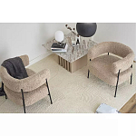 Кресло полукруглое мягкое с буклированной обивкой Armchair with Boucle Upholstery варинант исполнения - 5 | Loft Concept в Барнауле