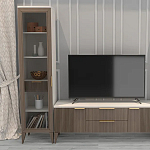 Витрина левая 1-дверная с ящиком и 5-ю белыми полками Harper Line варинант исполнения - 1 | Loft Concept в Барнауле