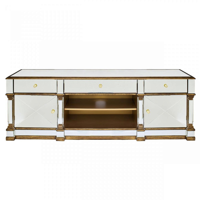 Комод зеркальный Mirrored Wide Commode Золотой Комод зеркальный Mirrored Wide Commode Золотой в Барнауле | Loft Concept