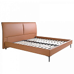 Кровать двуспальная коричневая из экокожи Modern Look варинант исполнения - 2 | Loft Concept в Барнауле