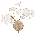 Бра с белыми лепестками из керамики и прозрачными хрустальными цветками Wintery flovers варинант исполнения - 1 | Loft Concept в Барнауле