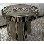 Столик журнальный круглый с полосатым узором Zebroids варинант исполнения - 4 | Loft Concept в Барнауле
