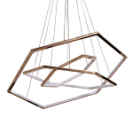 Люстра с 3-мя подвесами в виде шестиугольников Hexagon Horizontal варинант исполнения - 1 | Loft Concept в Барнауле