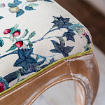 Банкетка из массива бука с цветочным принтом Beige Chinoiserie Garden Banquette варинант исполнения - 3 | Loft Concept в Барнауле