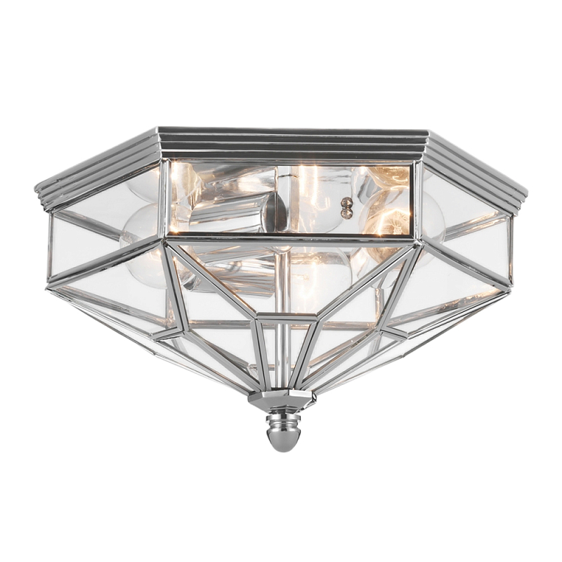 Потолочный светильник Zeil E27X3 Хром Бронза Прозрачный в Барнауле | Loft Concept 