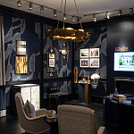 Обои ручная роспись в стиле Арт-деко Symphony Colourway SC-104 on Kyanite silk dupion варинант исполнения - 2 | Loft Concept в Барнауле