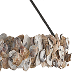 Люстра круглая с абажуром из устричных раковин Sea Ravens варинант исполнения - 1 | Loft Concept в Барнауле