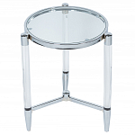 Приставной столик со стеклянной столешницей Deimos варинант исполнения - 1 | Loft Concept в Барнауле