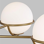 Люстра с 5-ю белыми шарообразными плафонами в сферические каркасах Feiss варинант исполнения - 4 | Loft Concept в Барнауле