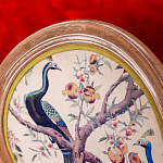 Полукресло из массива бука бежевое с изображением птиц и цветов Beige Green Chinoiserie Garden Chair варинант исполнения - 4 | Loft Concept в Барнауле