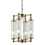 Люстра 4-мя прозрачными цилиндрическими плафонами Jeanette варинант исполнения - 1 | Loft Concept в Барнауле