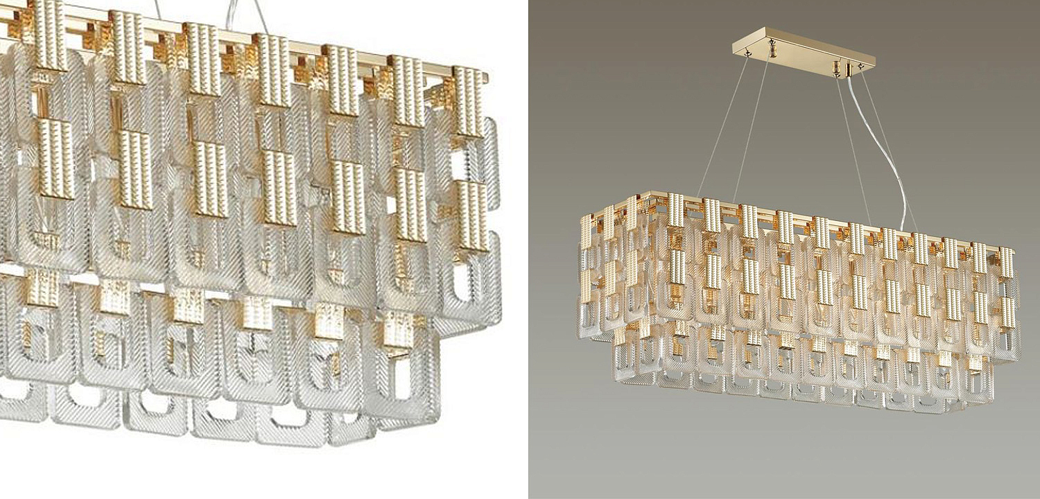 Люстра Ribbed Elements Pendant Linear Люстра Ribbed Elements Pendant Linear - Loft-Concept в Барнауле